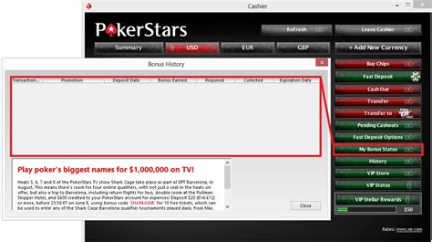  pokerstars bonus status